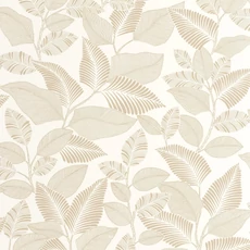 Kép 1/2 - Casadeco bézs levélmintás vlies tapéta Paraty Beige Ficelle 53 cm X 10 m