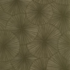 Kép 1/3 - Casadeco sötétzöld napmintás vinyl tapéta Helios Vert Taiga 53 cm X 10 m