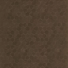 Kép 1/3 - Casadeco hexagon mintás sötétbarna vinyl tapéta finom metál fénnyel Meli Noir Fusain 53 cm X 10 m
