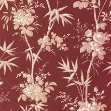 Kép 1/3 - Casadeco virág mintás bordó vlies tapéta Flanerie Rouge Grenat 53 cm X 10 m