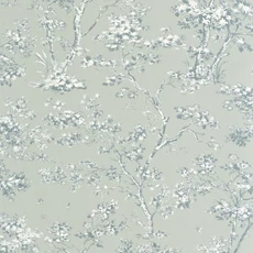 Kép 1/3 - Casadeco szürkészöld fa mintás vlies tapéta Arbre Vert Amande 53 cm X 10 m