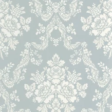 Kép 1/3 - Casadeco kék barokk mintás vlies tapéta Pompadour Bleu Doux 53 cm X 10 m