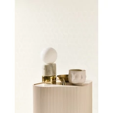 Kép 3/3 - Casadeco geometrikus törtfehér vinyl tapéta Asterios Blanc Craie 53 cm X 10 m