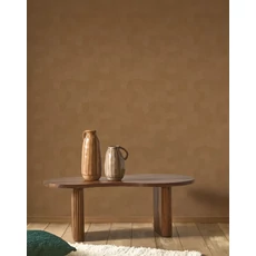 Kép 3/3 - Casadeco geometrikus mogyoróbarna vinyl tapéta Selene Noisette 53 cm X 10 m