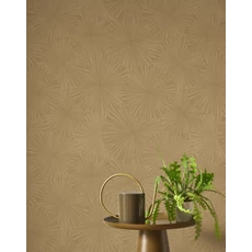 Kép 3/3 - Casadeco barna napmintás vinyl tapéta Helios Camel 53 cm X 10 m