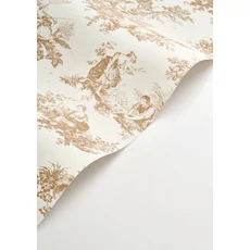 Kép 2/3 - Casadeco aranybarna vlies tapéta romantikus mintával Scene D'été Camel 53 cm X 10 m