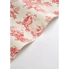 Kép 2/3 - Casadeco piros vlies tapéta romantikus mintával Scene D'été Rouge Carmin 53 cm X 10 m