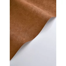 Kép 2/3 - Casadeco hexagon mintás terrakotta vinyl tapéta finom metál fénnyel Meli Terracotta 53 cm X 10 m