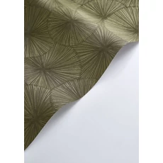 Kép 2/3 - Casadeco sötétzöld napmintás vinyl tapéta Helios Vert Taiga 53 cm X 10 m