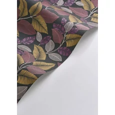 Kép 2/3 - Casadeco lila levélmintás vlies tapéta Paraty Lilas 53 cm X 10 m