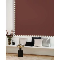 Kép 3/3 - Casadeco Modern négyzetes barna vlies bordűr La Rythmique Tabac 5 cm X 6 m