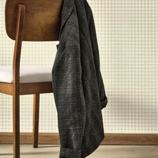 Kép 3/3 - Casadeco Tyúklábmintás bézs vlies tapéta Houndstooth Beige Lin 53 cm X 10 m