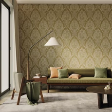 Kép 3/3 - Casadeco Klasszikus damaszt mintás bronz vlies tapéta Quintessence Bronze 53 cm X 10 m