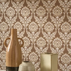 Kép 3/3 - Casadeco Barokk damaszt mintás sárga vlies tapéta Hypnose Mordore 53 cm X 10 m