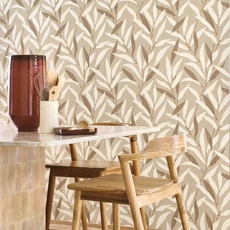 Kép 3/3 - Casadeco Bambuszlevél mintás barna vinyl tapéta Alba Cappucino 53 cm X 10 m