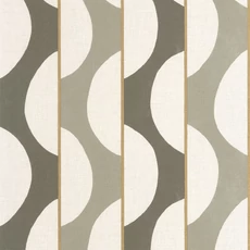 Kép 1/3 - Casadeco Csíkos zöld-bézs vinyl tapéta hullámokkal Neora Vert Sauge 53 cm X 10 m