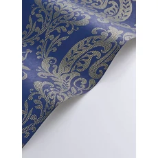 Kép 2/3 - Casadeco Klasszikus damaszt mintás kék vlies tapéta Quintessence Bleu 53 cm X 10 m