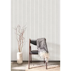 Kép 3/3 - Casadeco Klasszikus szövethatású csíkos szürke vlies tapéta Plaid Line Gris Duvet 53 cm X 10 m