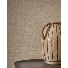Kép 3/3 - Casadeco Szövethatású klasszikus barna vlies tapéta Flax Noisette 53 cm X 10 m