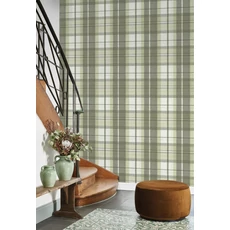 Kép 3/3 - Casadeco Szövethatású kockás zöld vlies tapéta Tartan Touch Vert Amande 53 cm X 10 m