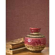 Kép 3/3 - Casadeco Szövethatású klasszikus bordó vlies tapéta Flax Burgundy 53 cm X 10 m