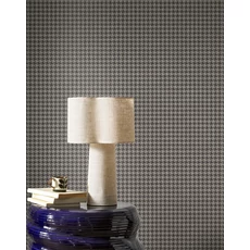 Kép 3/3 - Casadeco Tyúklábmintás fekete vlies tapéta Houndstooth Noir Fusain 53 cm X 10 m
