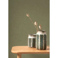 Kép 3/3 - Casadeco Elegáns keki zöld vinyl tapéta Arole Vert Kaki 53 cm X 10 m