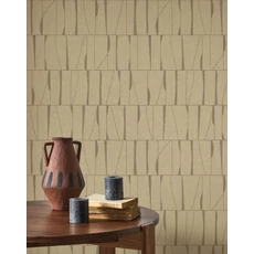 Kép 3/3 - Casadeco Absztrakt mintás bézs vinyl tapéta Otavia Beige Lin 53 cm X 10 m