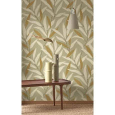 Kép 3/3 - Casadeco Bambuszlevél mintás zöld vinyl tapéta Alba Vert Sauge 53 cm X 10 m