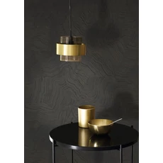 Kép 3/3 - Casadeco Moaré mintás elegáns fekete vlies tapéta Infusion Noir 53 cm X 10 m