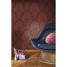 Kép 3/3 - Casadeco Klasszikus damaszt mintás piros vlies tapéta Quintessence Rouge Opera 53 cm X 10 m