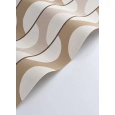 Kép 2/3 - Casadeco Csíkos rózsaszín-bézs vinyl tapéta hullámokkal Neora Rose Nude 53 cm X 10 m