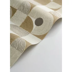 Kép 2/3 - Casadeco Geometriai mintás raffia hatású bézs vinyl tapéta Element Beige Raphia 53 cm X 10 m