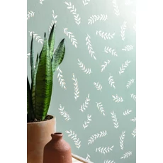 Kép 3/3 - Caselio Kalász mintás zöld vlies tapéta Iris Vert De Gris 53 cm X 10 m