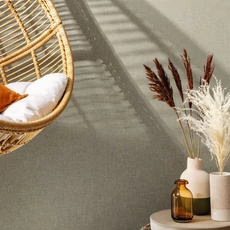 Kép 3/3 - Caselio Lenvászon hatású keki zöld vinyl tapéta Uni Mat Vert Kaki Clair 53 cm X 10 m