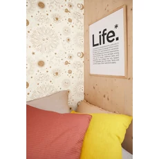 Kép 3/3 - Caselio Naprendszeres fehér-arany vinyl tapéta Live Your Dreams Blanc Dore 53 cm X 10 m