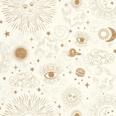 Kép 1/3 - Caselio Naprendszeres fehér-arany vinyl tapéta Live Your Dreams Blanc Dore 53 cm X 10 m