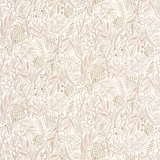 Kép 1/3 - Caselio Apró levél mintás bézs vlies tapéta Jade Beige 53 cm X 10 m