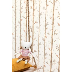 Kép 3/3 - Caselio Erdő mintás zöld vlies taptéa madarakkal Escalader Vert De Gris 53 cm X 10 m