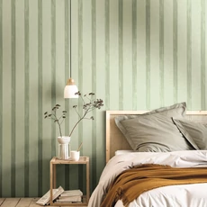 Kép 3/3 - Caselio Csíkos zöld vinyl tapéta Cyrene Kaki 53 cm X 10 m