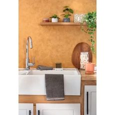 Kép 3/3 - Caselio Elegáns texturált borostyánsárga vinyl tapéta Patine Uni Ambre 53 cm X 10 m