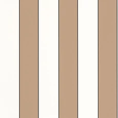 Kép 1/3 - Caselio Elegáns csíkos barna vinyl tapéta fekete széllel Moonlight Golden Lines Camel Blanc 53 cm X 10 m