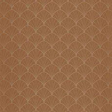 Kép 1/3 - Caselio Pálma mintás art deco barna vinyl tapéta Edgar Caramel Or 53 cm X 10 m