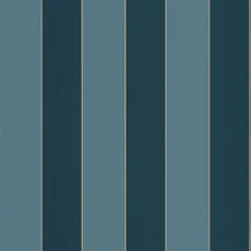 Kép 1/3 - Caselio Elegáns csíkos kék vinyl tapéta arany széllel Moonlight Golden Lines Bleu Paon Ocean 53 cm X 10 m