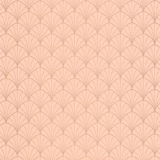 Kép 1/3 - Caselio Pálma mintás art deco rózsaszín-arany vinyl tapéta Edgar Rose Or 53 cm X 10 m