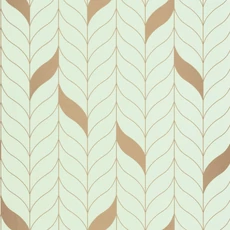 Kép 1/3 - Caselio hullám mintás modern zöld vinyl tapéta Manille Vert 53 cm X 10 m