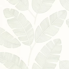 Kép 1/3 - Caselio Óriás banánfa leveles mandulazöld vinyl tapéta Moonlight Banana Tree Vert Amande 53 cm X 10 m