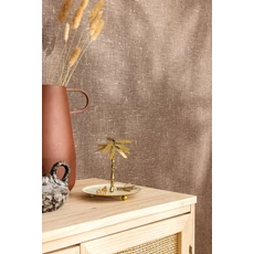 Kép 3/3 - Caselio Szövet hatású barna vinyl tapéta metál fénnyel Gaze Metal Praline Or 53 cm X 10 m