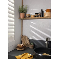 Kép 3/3 - Caselio Szövet hatású szürke vinyl tapéta metál fénnyel Gaze Metal Gris Argent 53 cm X 10 m