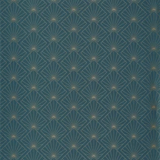 Kép 1/2 - Caselio Geometriai mintás zöldes kék-arany vlies tapéta Sunrise Teal Blue Dore 53 cm X 10 m